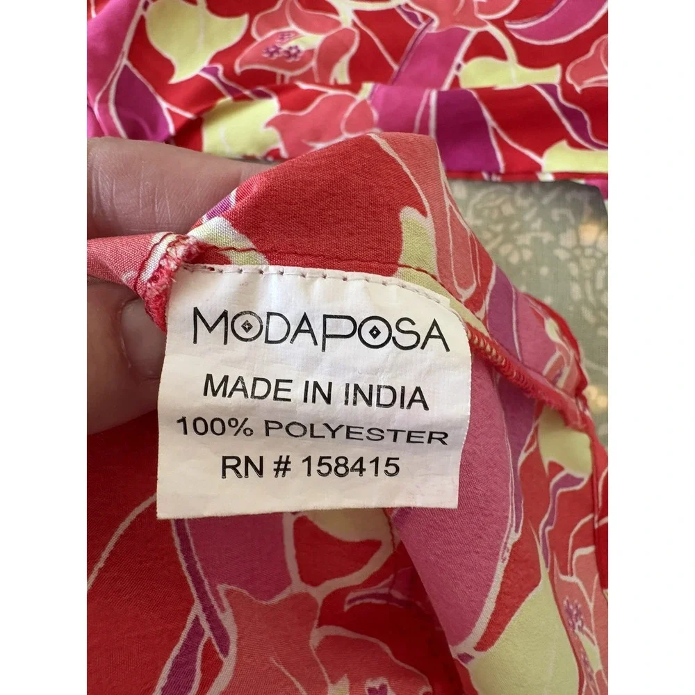 Moda Posa Button Down Dress Size Small Retro Barbiecore Groovy‎ Resort Wear